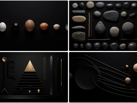90 Minimalism Art Poster Illustration Backgrounds CG Textures