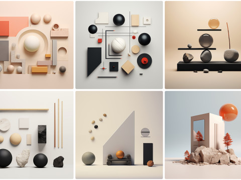 90 Minimalism Art Poster Illustration Backgrounds CG テクスチャ
