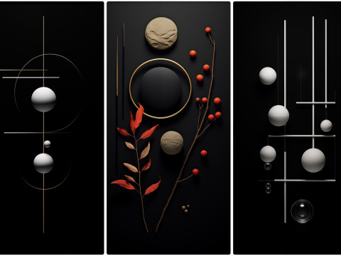 90 Minimalism Art Poster Illustration Backgrounds CG テクスチャ