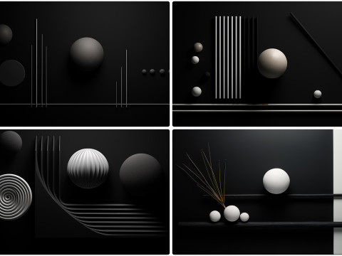 90 Minimalism Art Poster Illustration Backgrounds CG テクスチャ