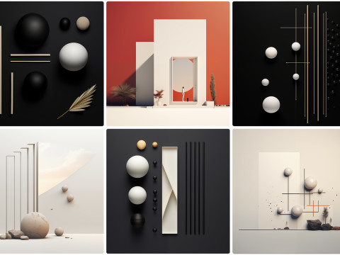 90 Minimalism Art Poster Illustration Backgrounds CG テクスチャ