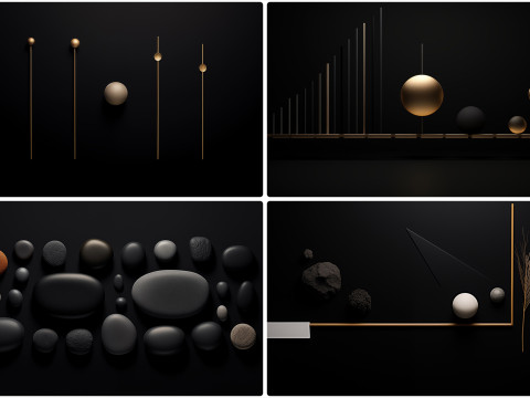 90 Minimalism Art Poster Illustration Backgrounds CG テクスチャ