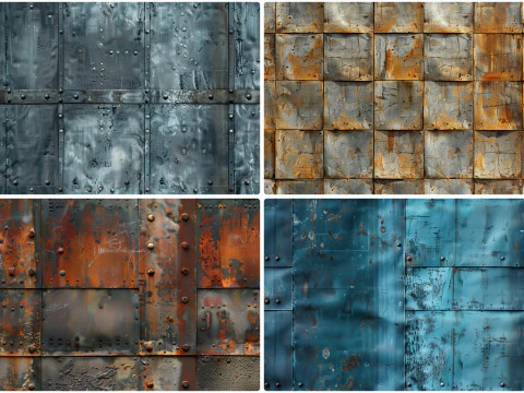30 Metal Wall Texture Backgrounds CG Textures