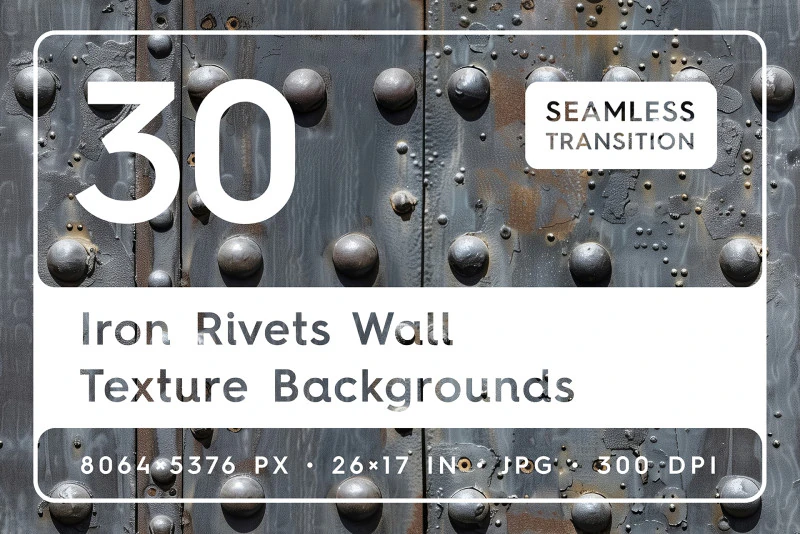 30 Iron Rivets Wall Texture Backgrounds CG Textures .c4d .max .obj .3ds .fbx .stl .blend 