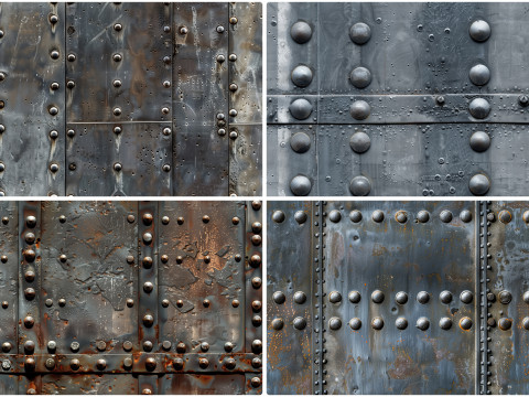 30 Iron Rivets Wall Texture Backgrounds CG テクスチャ