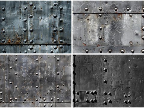30 Iron Rivets Wall Texture Backgrounds CG テクスチャ