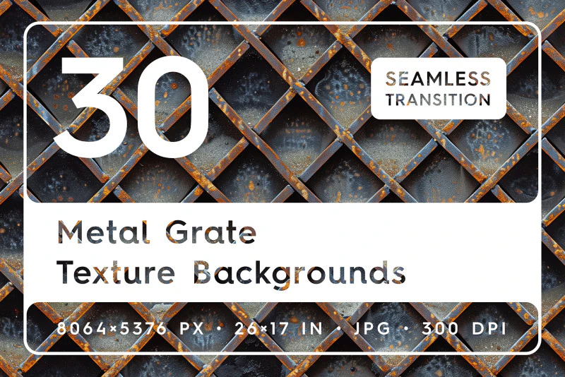 30 Metal Grate Texture Backgrounds CG Textures .c4d .max .obj .3ds .fbx .stl .blend