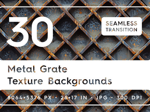 30 Metal Grate Texture Backgrounds Tekstur CG