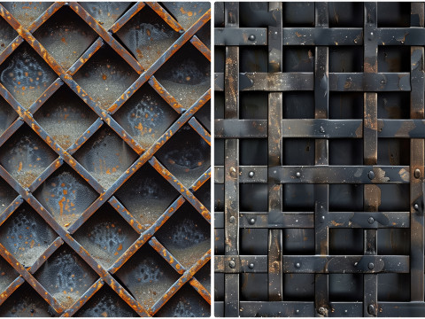 30 Metal Grate Texture Backgrounds CG Tekstury