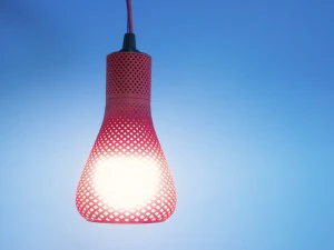 abajur com padr&atilde;o espiral Modelo de Impressão 3D