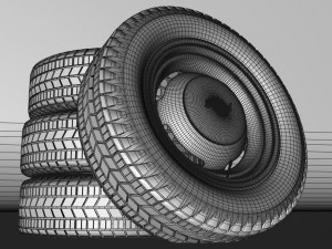 rims and tires 3D Model