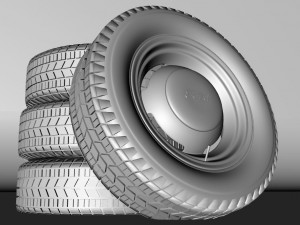 rims and tires 3D Model