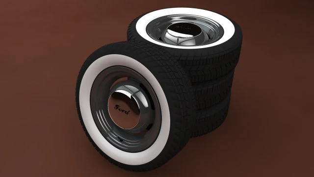 rims and tires 3D Model .c4d .max .obj .3ds .fbx .stl .blend 