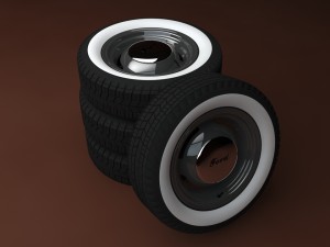 rims and tires 3D Model