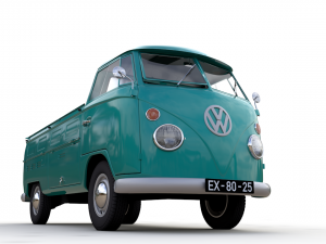 volkswagen transporter pickup single cab - 1962 3D Модель