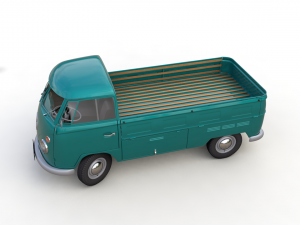 volkswagen transporter pickup single cab - 1962 3D Модель