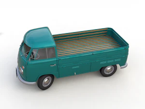 volkswagen transporter pickup single cab - 1962 3D Model