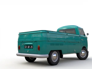 volkswagen transporter pickup single cab - 1962 3D Model