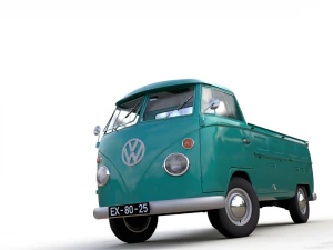 volkswagen transporter pickup single cab - 1962 3D Model