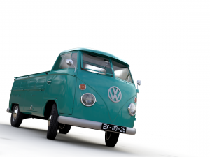 volkswagen transporter pickup single cab - 1962 3D Модель