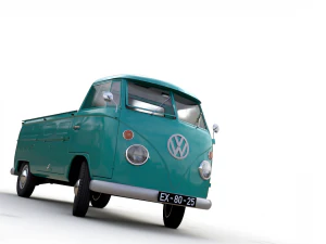 volkswagen transporter pickup single cab - 1962 3D Model