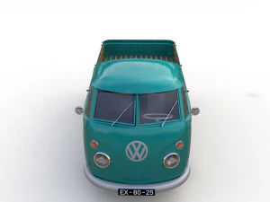 volkswagen transporter pickup single cab - 1962 3D Model