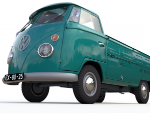 volkswagen transporter pickup single cab - 1962 3D Модель