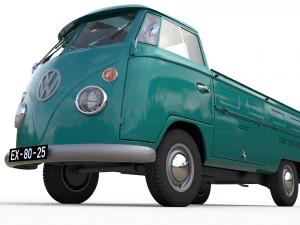 volkswagen transporter pickup single cab - 1962 3D Model