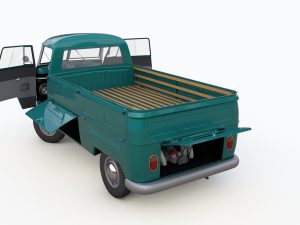 volkswagen transporter pickup single cab - 1962 3D Модель