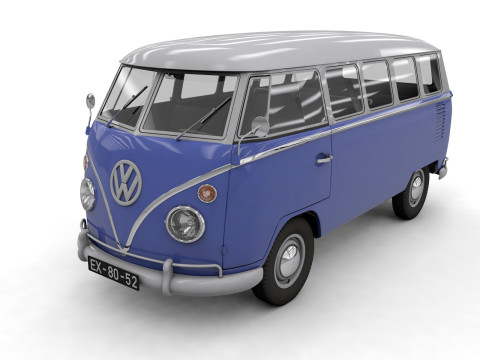 Vw kombi transporter 3D Model