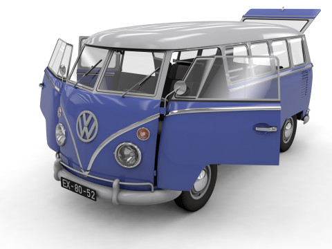 Vw kombi transporter 3D 모델