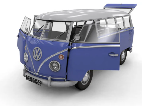 Vw kombi transporter 3D Model