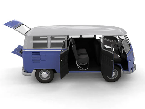 Vw kombi transporter 3D Model