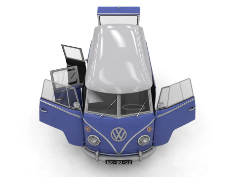 Vw kombi transporter 3D Model