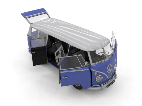 Vw kombi transporter 3D Model