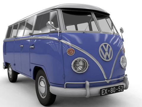 Vw kombi transporter 3D Model