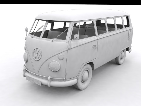 Vw kombi transporter 3D 모델