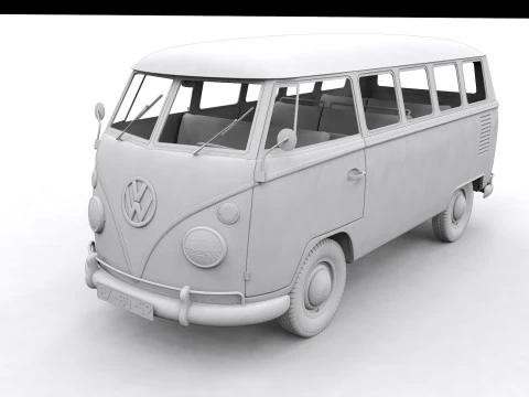 Vw kombi transporter 3D Model