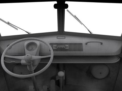 Vw kombi transporter 3D 모델
