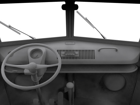 Vw kombi transporter 3D 모델
