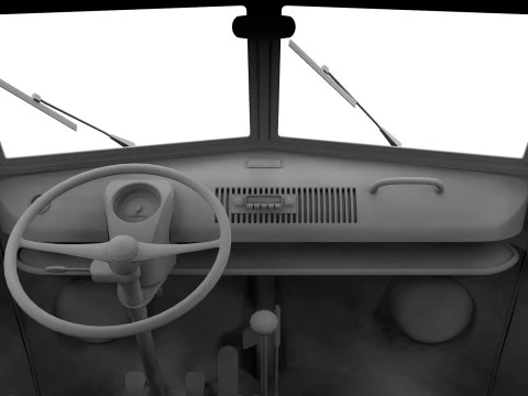 Vw kombi transporter 3D Model
