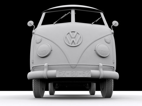 Vw kombi transporter 3D 모델