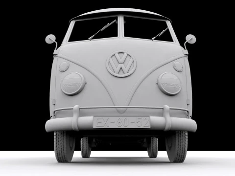 Vw kombi transporter 3D Model