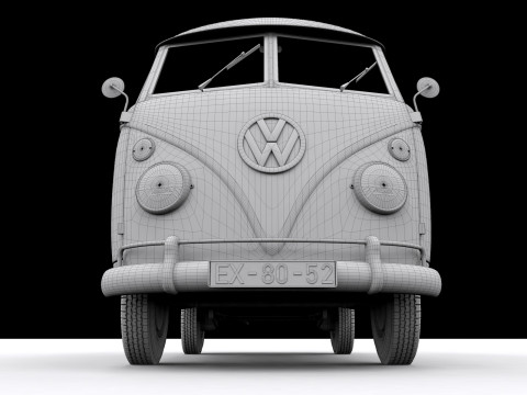 Vw kombi transporter 3D 모델