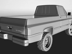 chevy silverado 1500 1985 3D Model