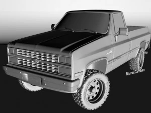 chevy silverado 1500 1985 3D Model