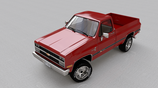 chevy silverado 1500 1985 3D 모델 .c4d .max .obj .3ds .fbx .stl .blend 