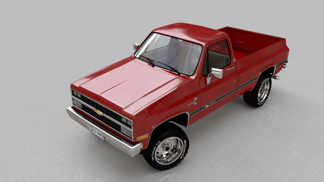 chevy silverado 1500 1985 3D Model .c4d .max .obj .3ds .fbx .stl .blend 