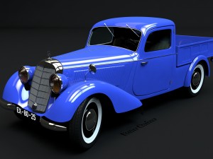 mercedes-benz 170v pickup 1947 Model 3D