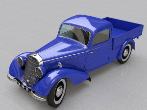 mercedes-benz 170v pickup 1947 3D Model